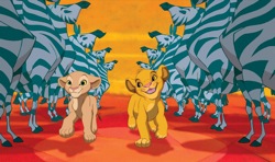 The Lion King: Young Nala (Niketa Calame) and Young Simba (Jonathan Taylor Thomas)