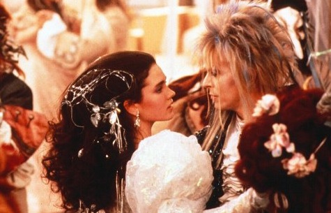 Labyrinth:  Sarah Williams (Jennifer Connolly) and Jareth the Goblin King (David Bowie)
