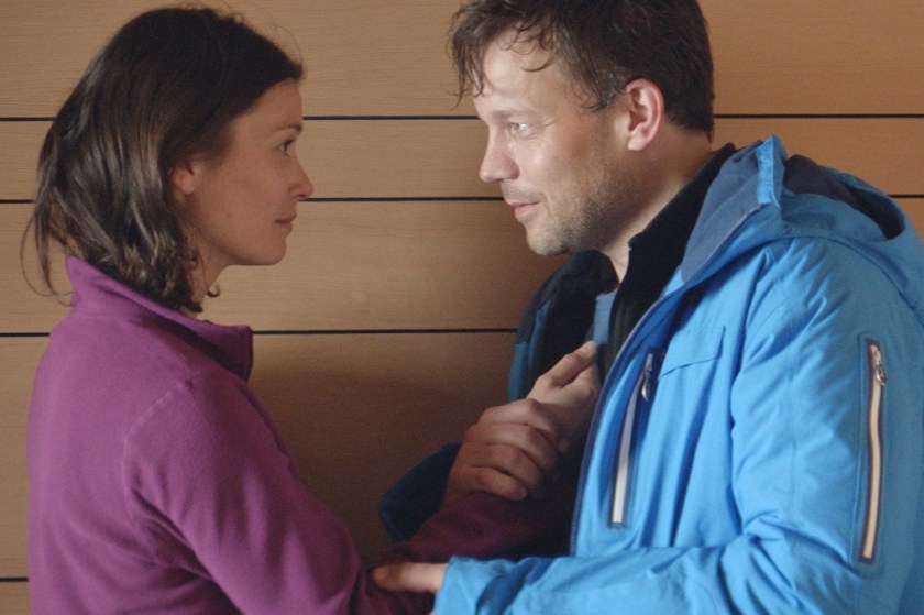 Lisa Loven Kongsli as Ebba and Johannes Kuhnke as Tomas in Force Majeure