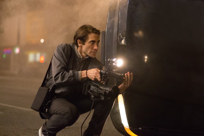 Jake Gyllenhaal as Louis Bloom in Nightcrawler