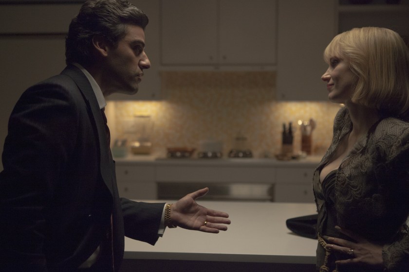 Oscar Isaac as Abel Morales and Jessica Chastainas Anna Morales in A Most Violent Year