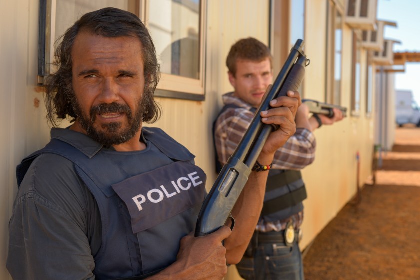 _DSC3602 Aaron Pedersen and Alex Russell with Guns